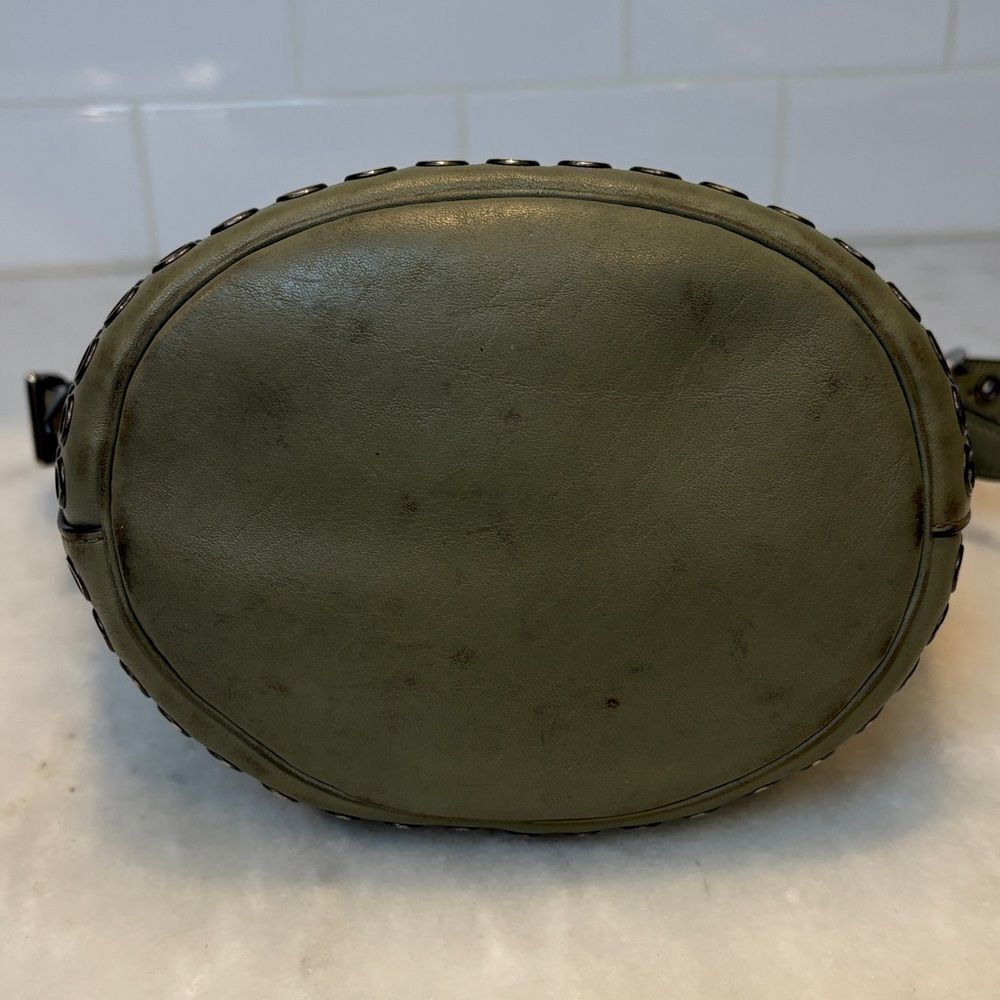 Coach Bag Purse Handbag Leather Bleecker Grommets Mini Duffel Bag Pocketbook - Picture 10 of 17